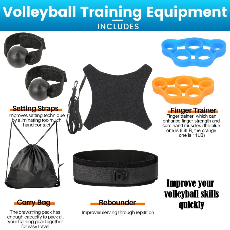 Davllin Volleyball Training Equipment Aid Premium Volleyball Rebounder Trainer Kit Solo Practice Trainer for Serving Setting Spiking and Arm Swing Gifts for Teen Girls & Boys - Image 2
